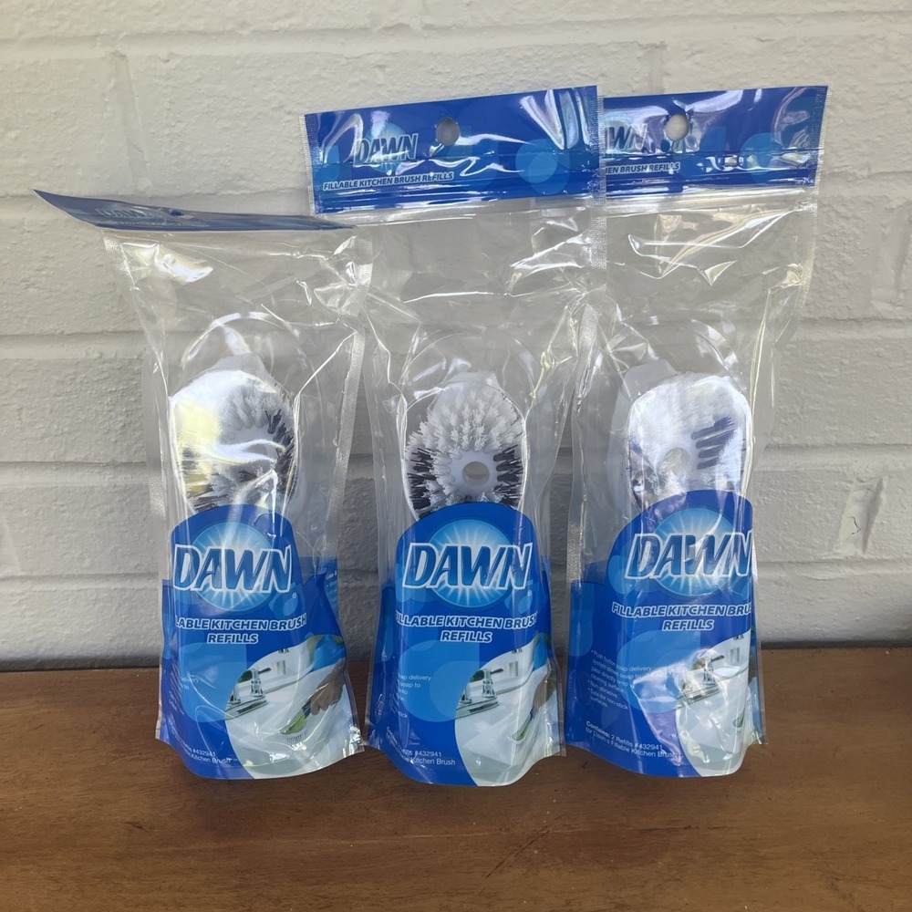 Dawn Dishwashing Fillable Kitchen Brush Refills‎ - 2 Ct Each - 6 Total